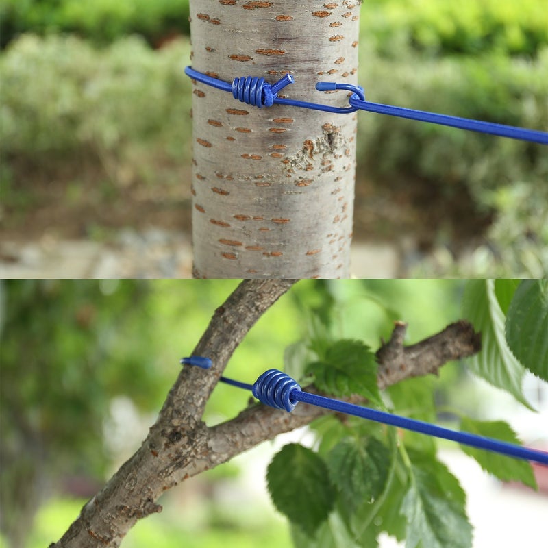 AIKESIWAY Portable Travel Clothesline, Adjustable Elastic Travel Camping Retractable Clothesline with 12pcs Clips for Outdoor and Indoor Use (Blue) - Image 5